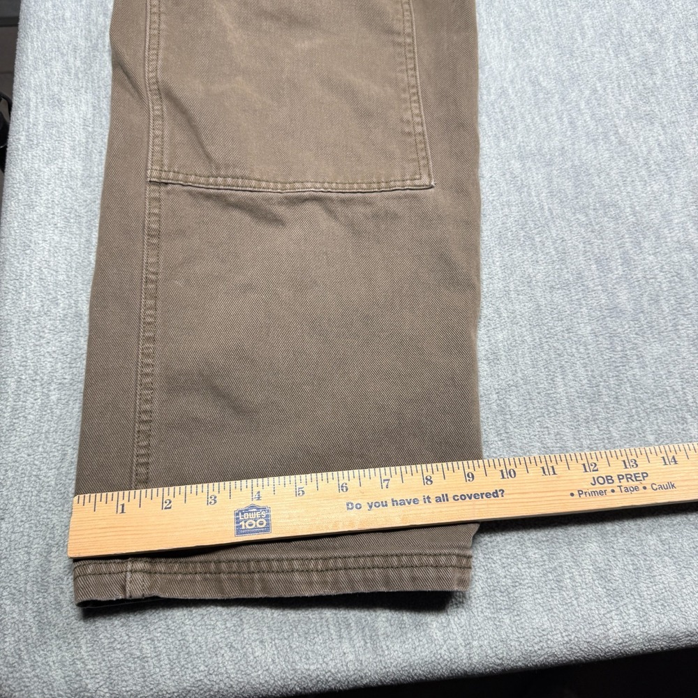 RSQ Pants Men 34x32 Brown Straight Carpenter Utility Work Denim Casual Cotton - Picture 7 of 10